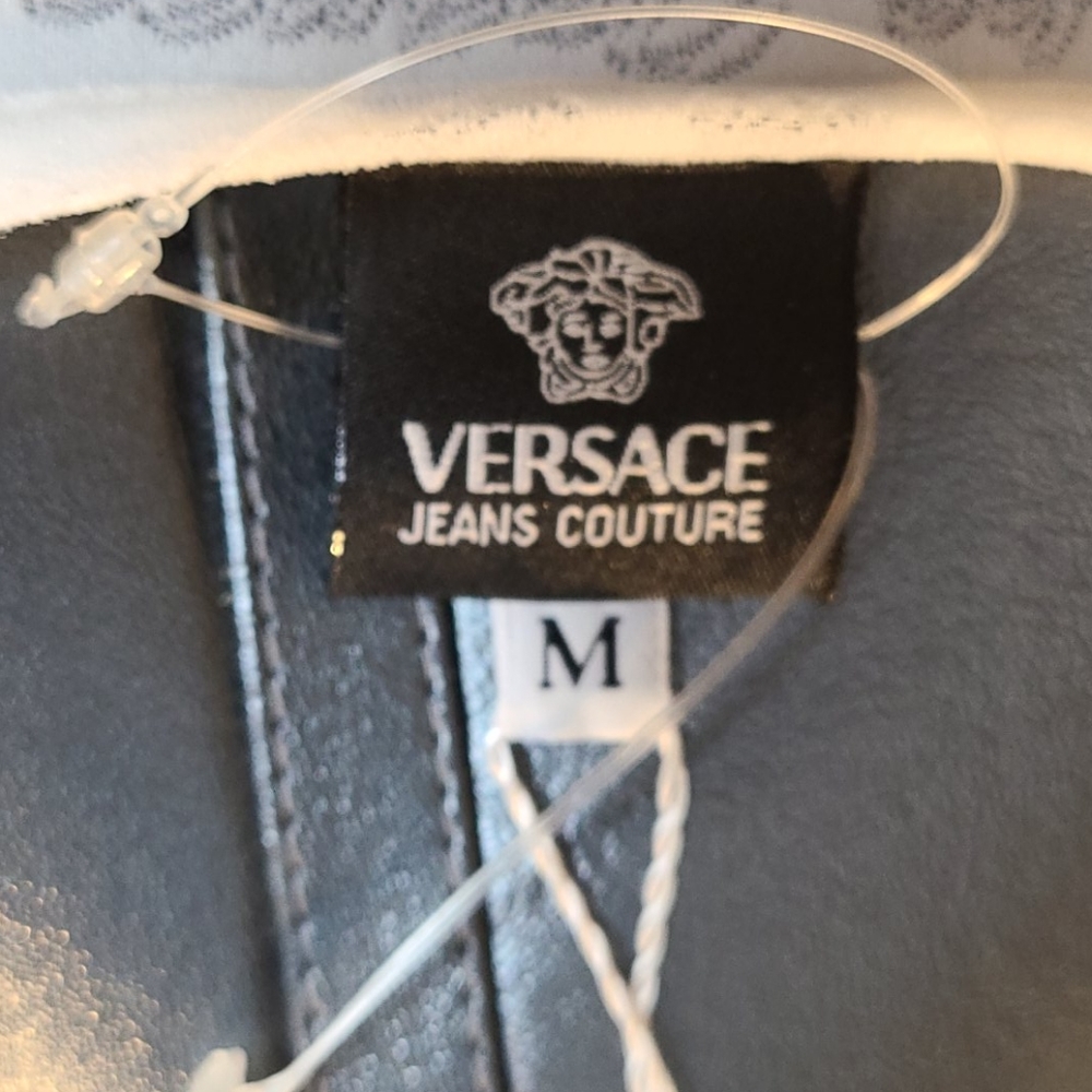 Versace white shirt Med. w/ logo in the fabric NWT - Picture 8 of 11